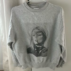 Anine Bing Gray Crew Neck Sweatshirt
